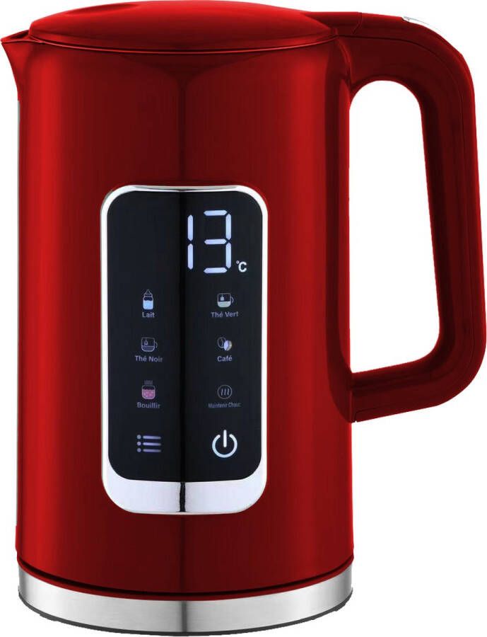 PLATINET PEKR723R Waterkoker Met Display Warmhoud functie met Geheugen 1.7L Rood