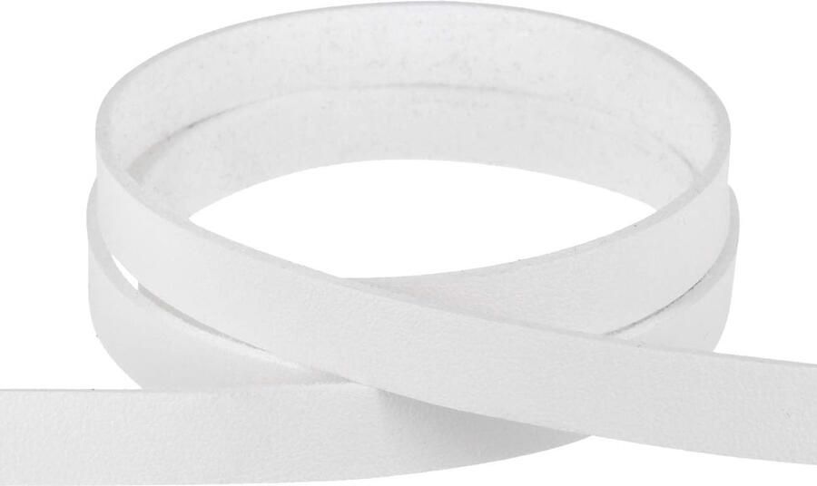 Platte band van imitatieleer 10 mm breed 3 meter lang