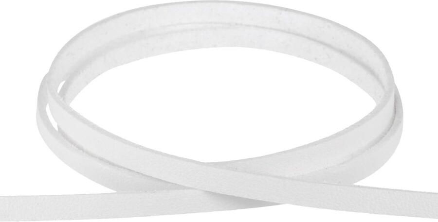 Platte band van imitatieleer 5 mm breed 1 meter lang