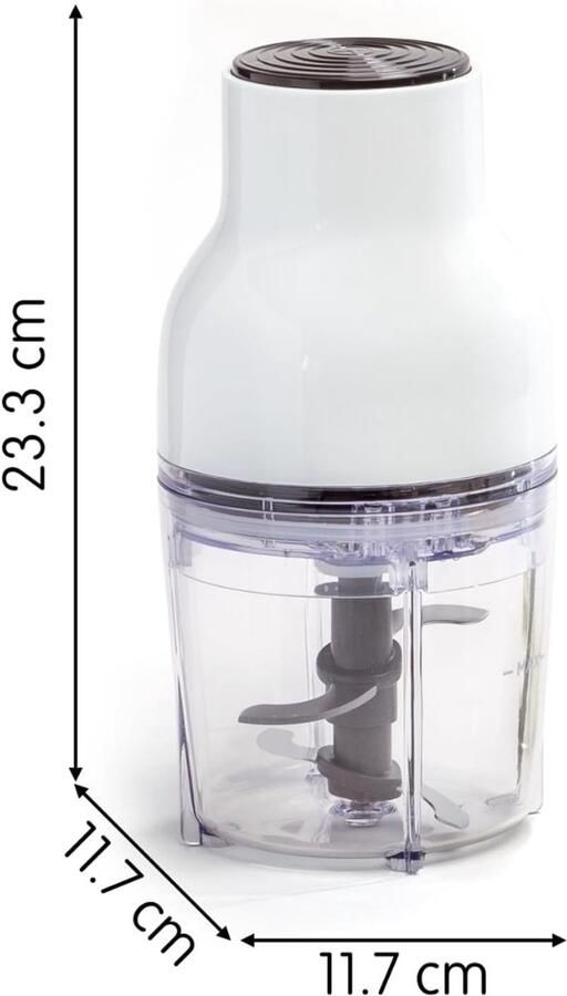 Ploutos Hakmolen Keukenmachine voor Groenten Noten & Kruiden Professionele Elektrische Hakmolen Wit 15cm x 15cm x 28cm