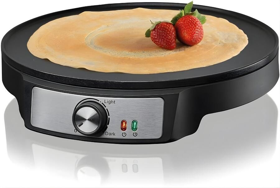KIRA Pannenkoekenmaker Pancake Maker Pancake Pan Zwart 33cm x 6cm x 31cm