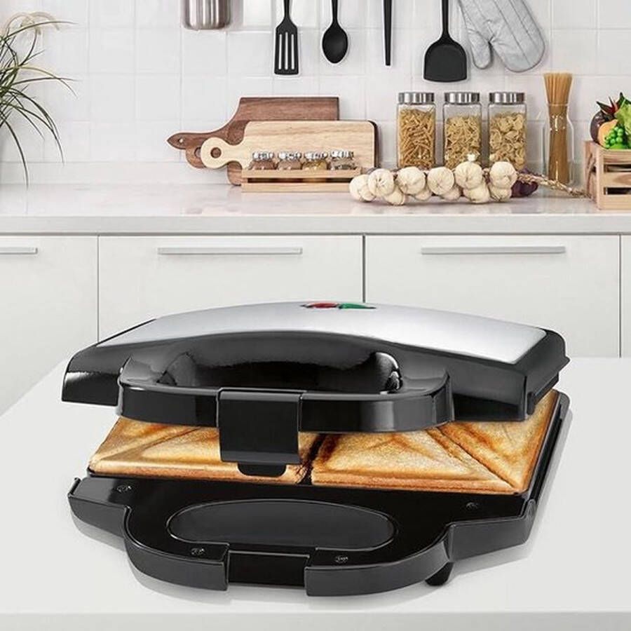 PolkaHome Croque Monsieur Toestel Croque Monsieur Grill Apparaat Tostiijzer Sandwich Maker Paninimaker