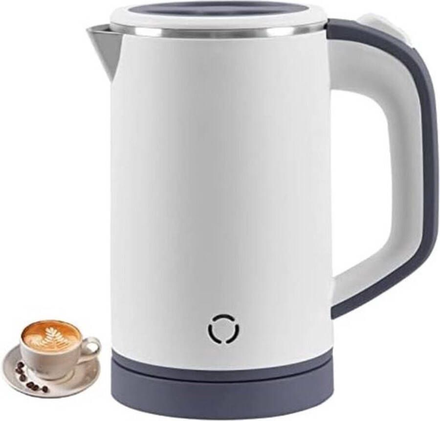 PolkaHome Draagbare Waterkoker Reiswaterkoker- Mini Waterkoker 800ml- Wit