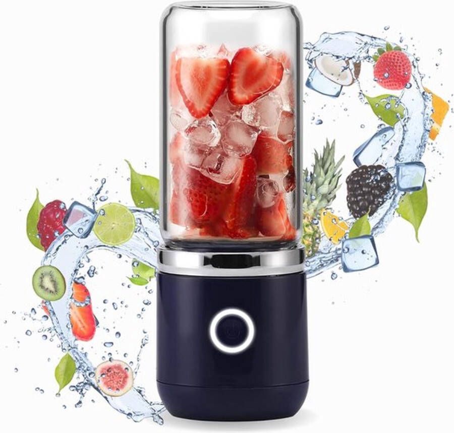 PolkaHome Mini blender Smoothie maker Portable blender Smoothies & Shakes Draadloos & Draagbaar USB oplaadbaar