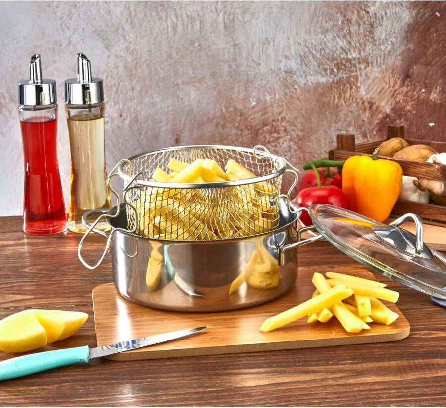 Polochef Cook Chef Protico – Roestvrijstalen Frituurpan – 20 cm