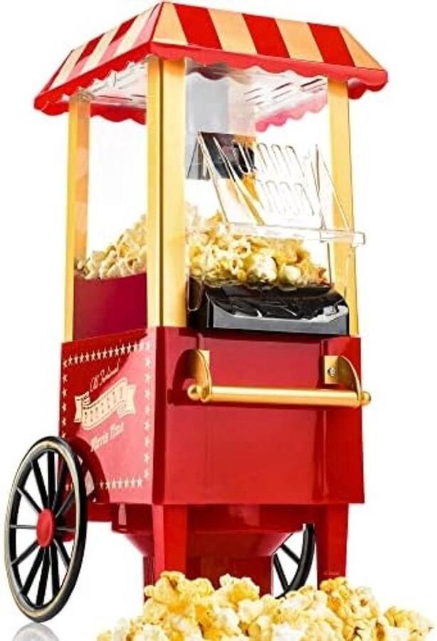 Popcornmachine Popcornmaker Hetelucht popcorn apparaat Vetvrije