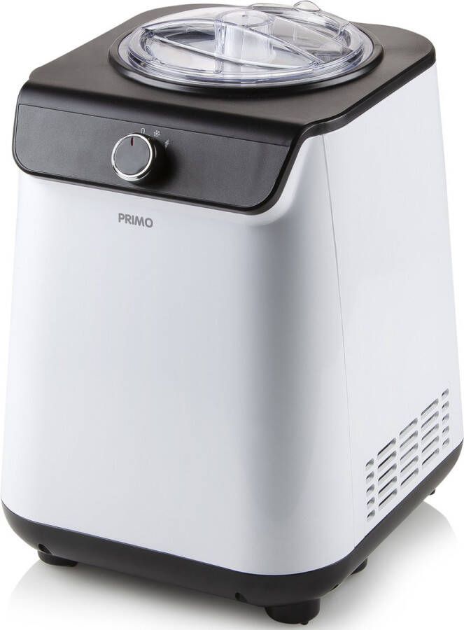 PRIMO PR401IM IJsmachine Roomijsmachine Met Compressor Zelf Vriezend 1 2L Wit Zwart