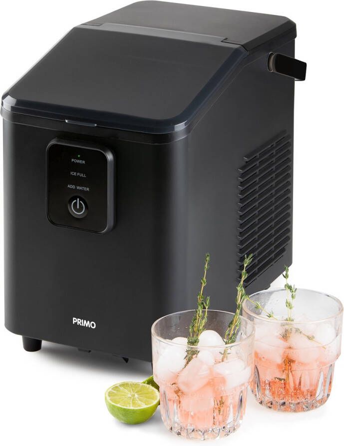 PRIMO PR409IB IJsblokjesmachine IJsblokjesmaker met IJsschep 0.8L 12kg 24u 9 min. Mat zwart