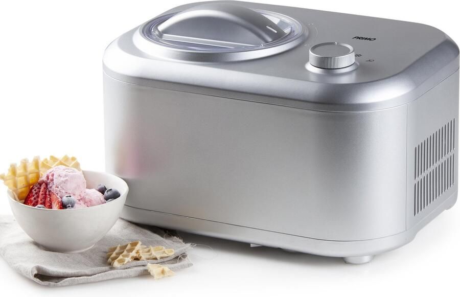 PRIMO PR406IM IJsmachine Roomijsmachine Met Compressor Zelf Vriezend 1L Zilver