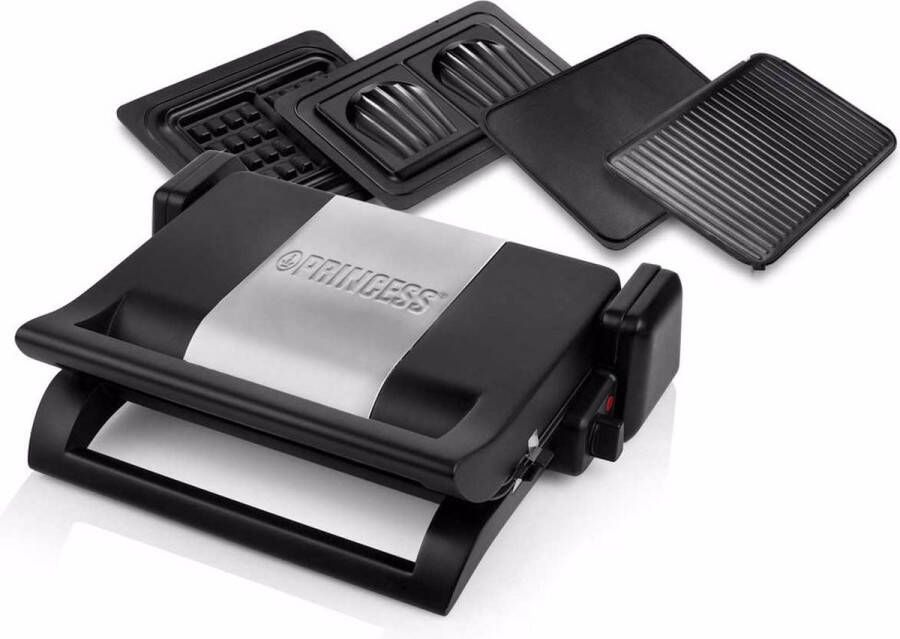 Princess 112536 Multi Grill 4-in-1- Contactgrill Uitneembare platen Instelbare thermostaat