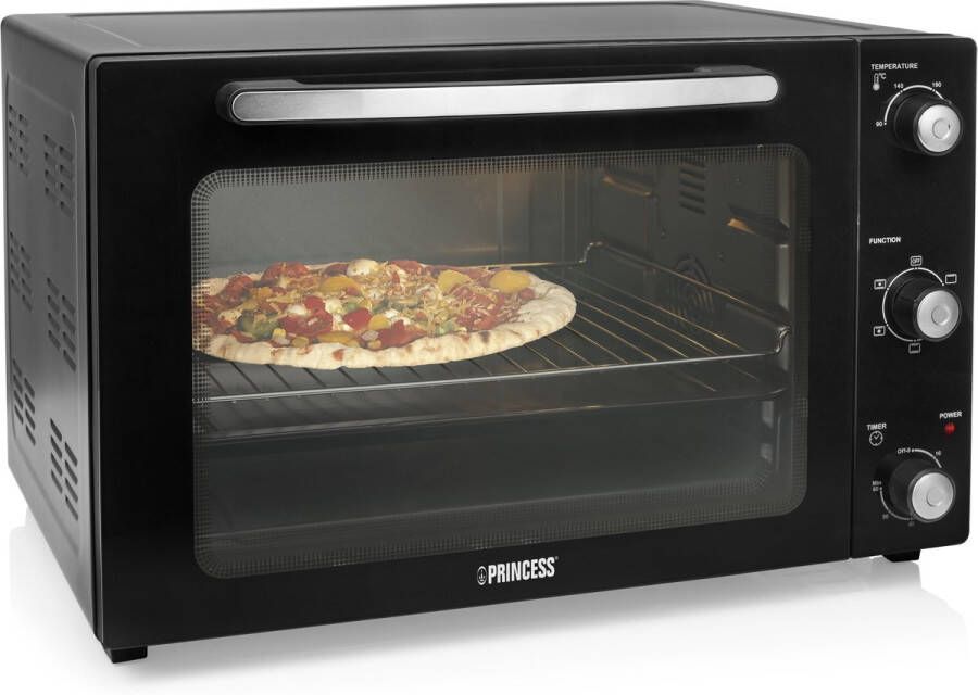 Princess 112759 Vrijstaande Heteluchtoven 5 Standen 55 liter 2000 W Zwart