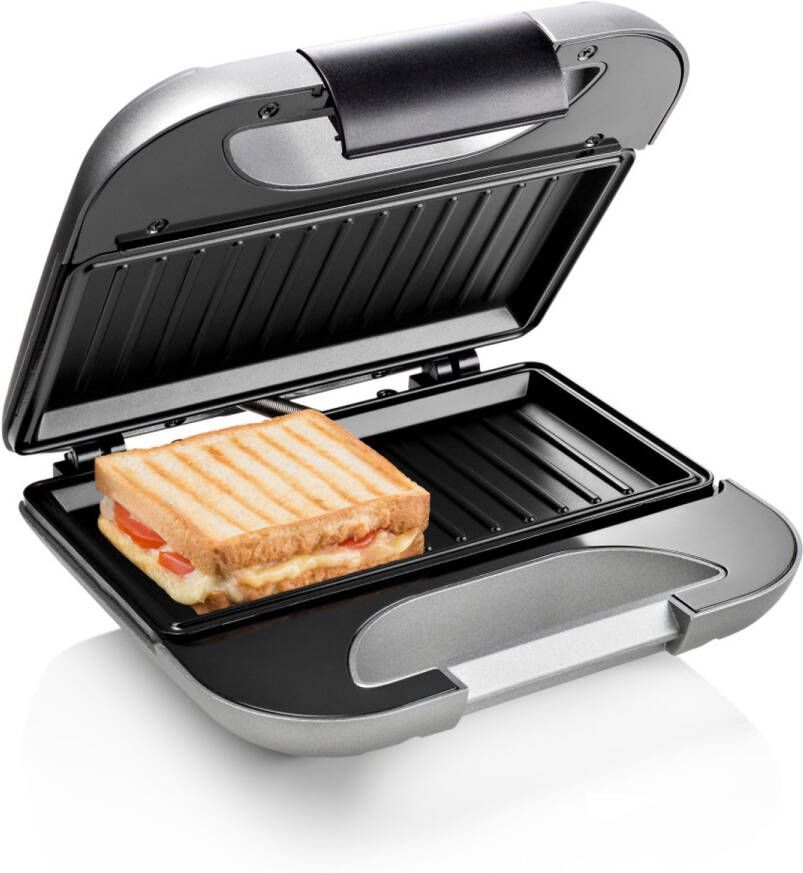 Princess 127003 Sandwichmaker Deluxe – Tosti apparaat voor 2 tosti s – Grillplaten Zilver