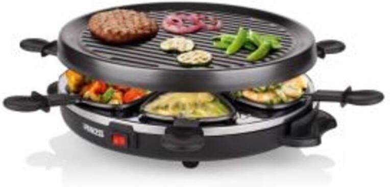 Princess 162725 Gourmetset Raclette 6-Persoons – Zwart