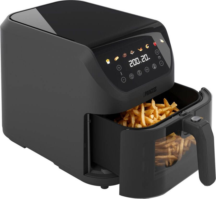 Princess 182476 8L SlimFry Airfryer 8 L capaciteit 2000 W Touchscreen 8 voorgeprogammeerde instellingen