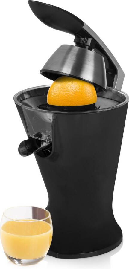Princess 201857 Citruspers – Elektrische citruspers Juicer Zwart 300 Watt RVS Pulpfilter