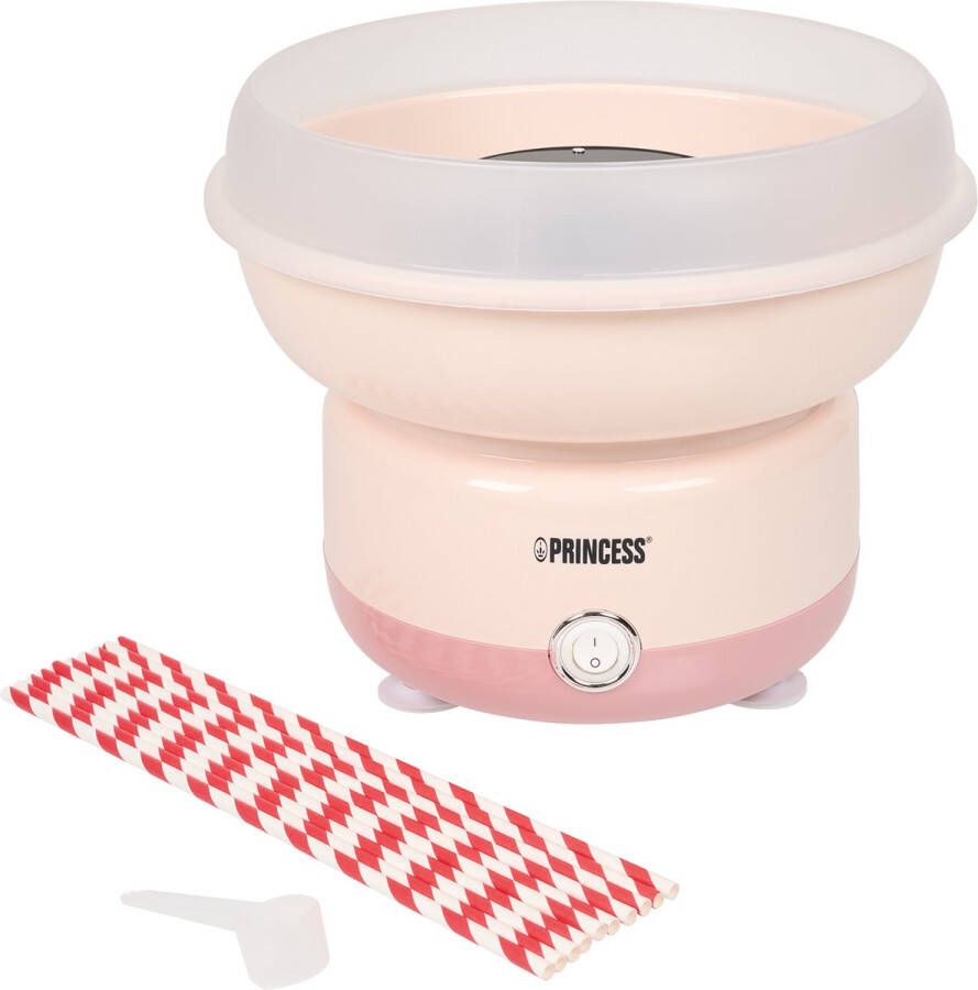 Princess 292990 Suikerspinmaker Suikerspinmachine 500 W Met 10 stokjes en maatlepel Kinderfeestje party Roze BPA vrij Cotton Candy Pink - Foto 2