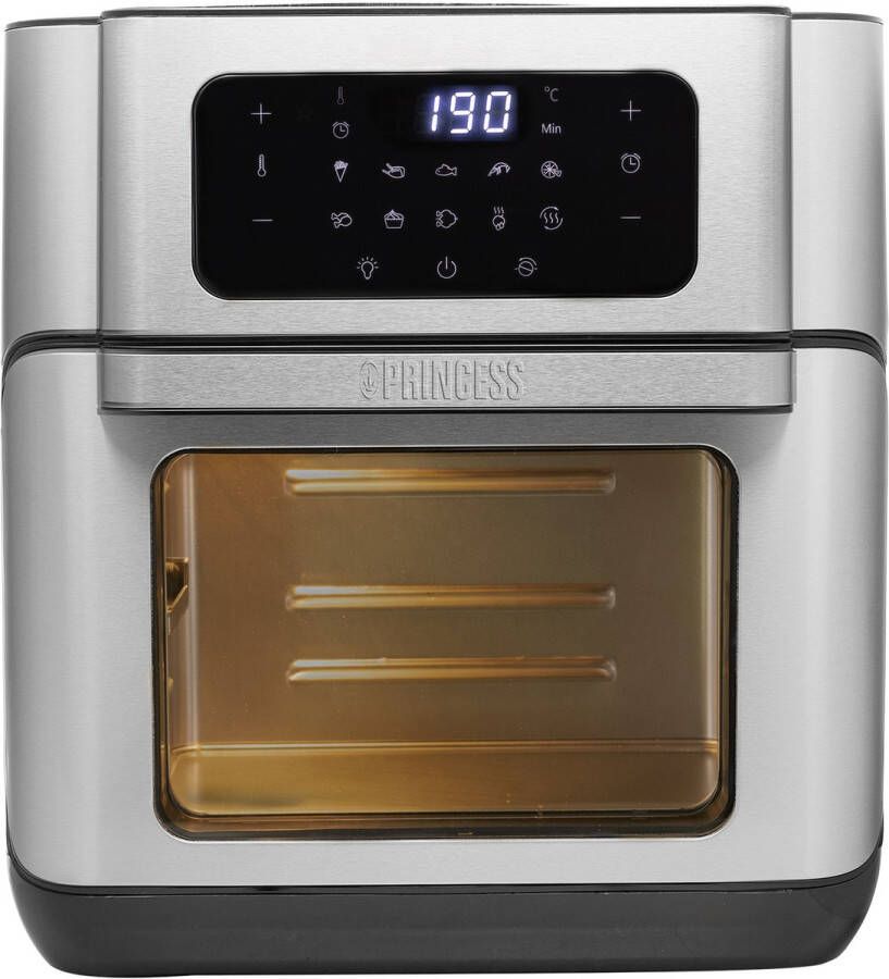 Princess Airfryer Oven 182065 Heteluchtfriteuse en Oven in één Groot 10 liter 3 bakplaten rotisseriemand RVS touchscreen High Speed Air Convection Technology - Foto 2