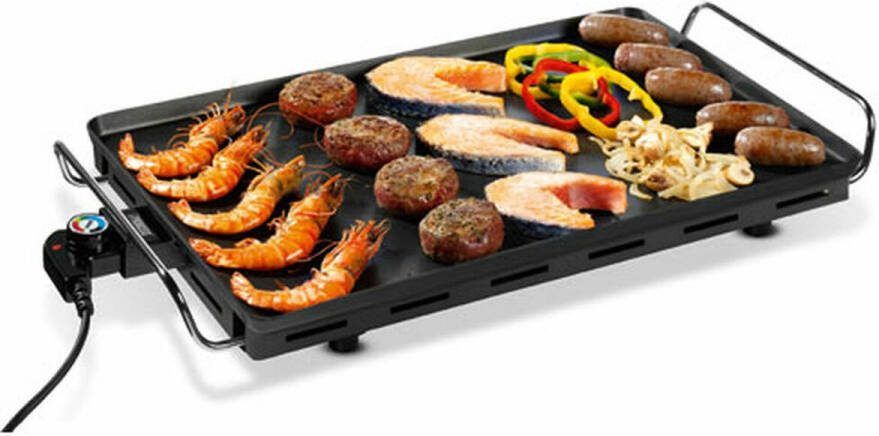 Princess Bakplaat 102325 Table Chef Classic Grillplaat Gourmet 60x36 cm 2500W 2 meter snoer Regelbare thermostaat Voor 8 tot 10 personen Teppanyaki voor binnen en buiten