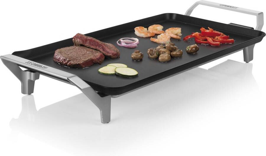 Princess Bakplaat 103110 Table Chef Premium Grillplaat Gourmet Groot 46x26 cm 2500W Regelbare thermostaat 1.5 meter snoer Teppanyaki Dubbel verwarmingselement Extra snel warm
