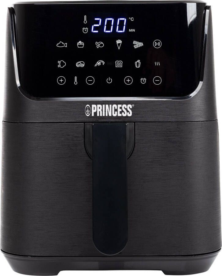Princess 182024 Digital Airfryer XL Groot 3.5 liter Frituren grillen bakken en roosteren Digital touch screen 11 automatische programma's Zwart