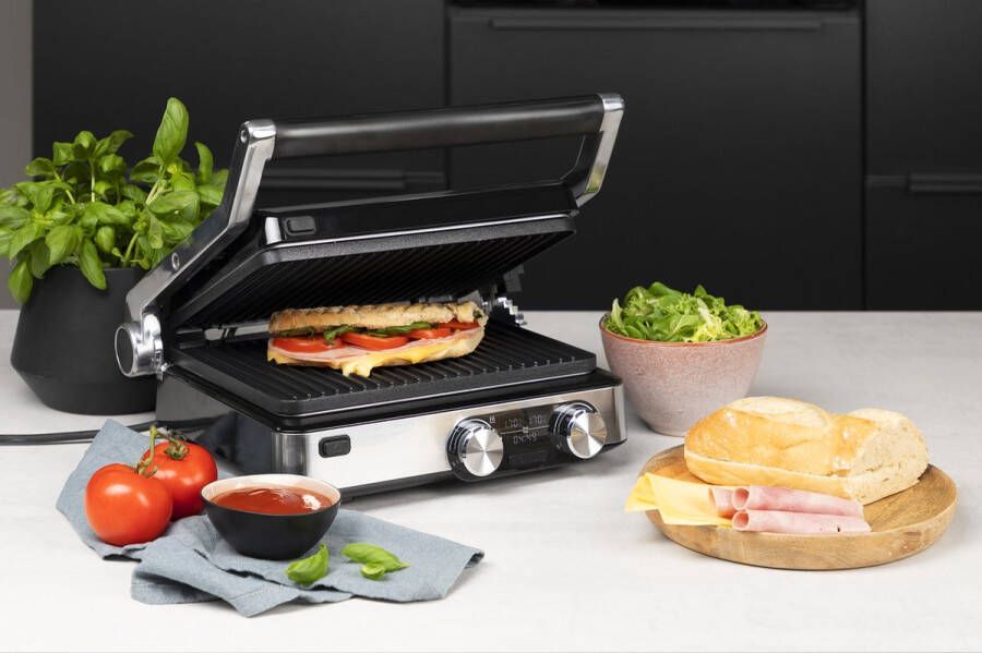 Princess Digital Grill Master Pro 117310 – 2 regelbare thermostaten – Grill apparaat Tosti apparaat Contactgrill Groot bakoppervlak Digitaal bedieningspaneel Uitneembare platen 2000W - Foto 2