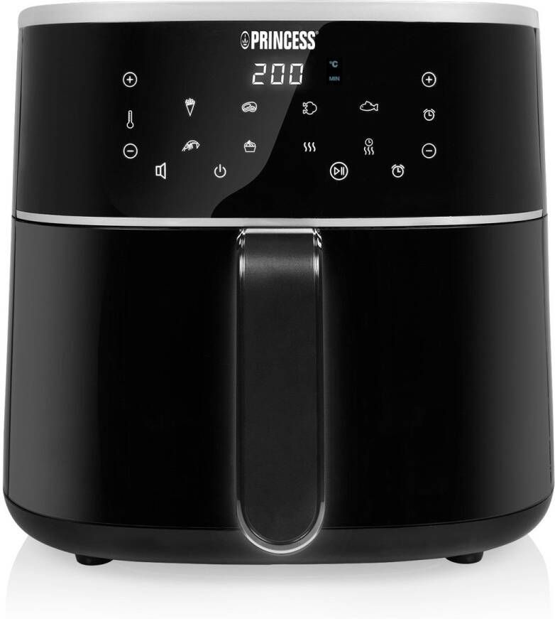 Princess Digitale Airfryer XL 182244 Groot 6 liter PFAS vrij Heteluchtfriteuse Zwart Digital Touchscreen 8 Automatische Programma's Inclusief in hoogte verstelbaar Grillrack - Foto 3