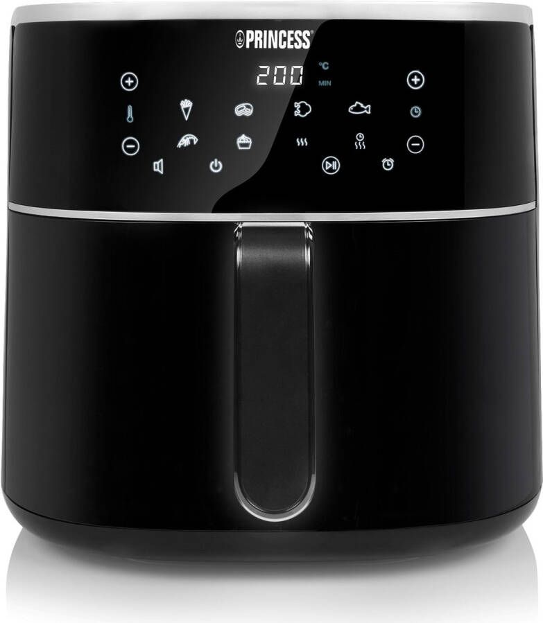 Princess Digitale Airfryer XXL 182254 8 liter Extra Groot PFAS vrij Heteluchtfriteuse Inclusief in hoogte verstelbaar Grillrack Digital Touchscreen 8 Automatische Programma's 1800W Zwart - Foto 4