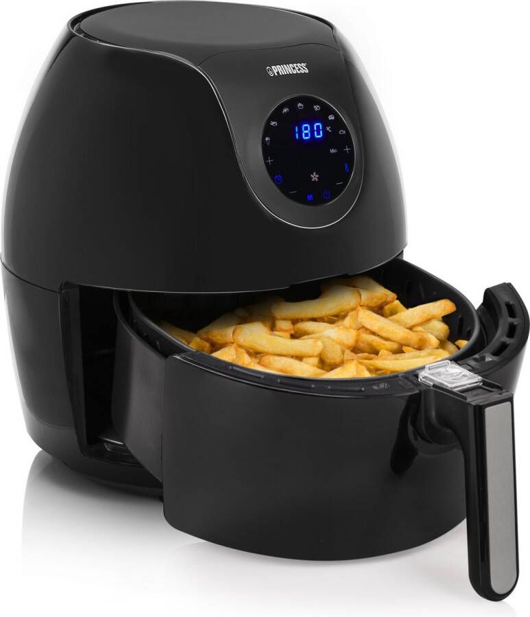 Princess 182051 Digitale Family Airfryer XXL Heteluchtfriteuse Inhoud 5 2 liter Inclusief gratis grillrooster & bakvorm 7 voorgeprogrammeerde programma's