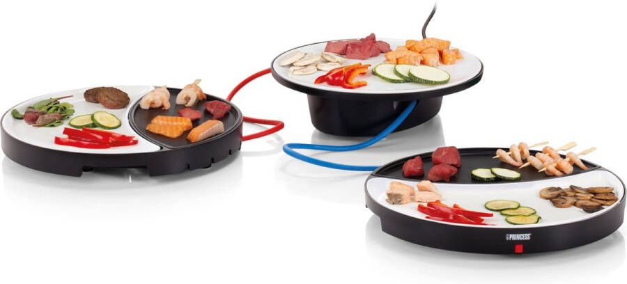 Princess 103082 Dinner4All Tafelgrill – Geschikt voor 2 personen – Nieuwste manier van gourmetten
