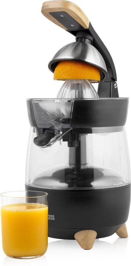 Princess Elektrische Citruspers Pure 201862 – Luxueus eigen design – 300 W – Zwart Bamboe