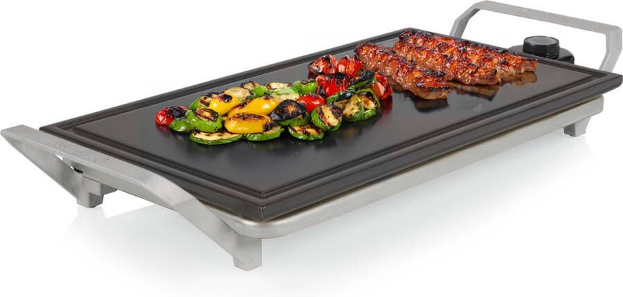 Princess 103150 Table Chef Premium Stone Grillplaat Bakplaat PFAS-vrij 46x26cm Gourmet 4 tot 6 personen 1500W Extra lang snoer