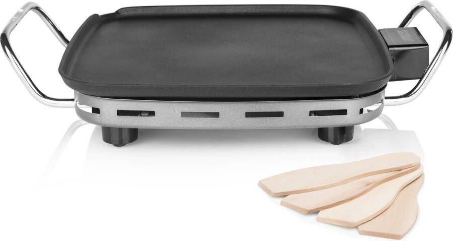 Princess 102210 Mini Table Chef Bakplaat Grillplaat Gourmetplaat 28x28 cm regelbare thermostaat 1900 Watt