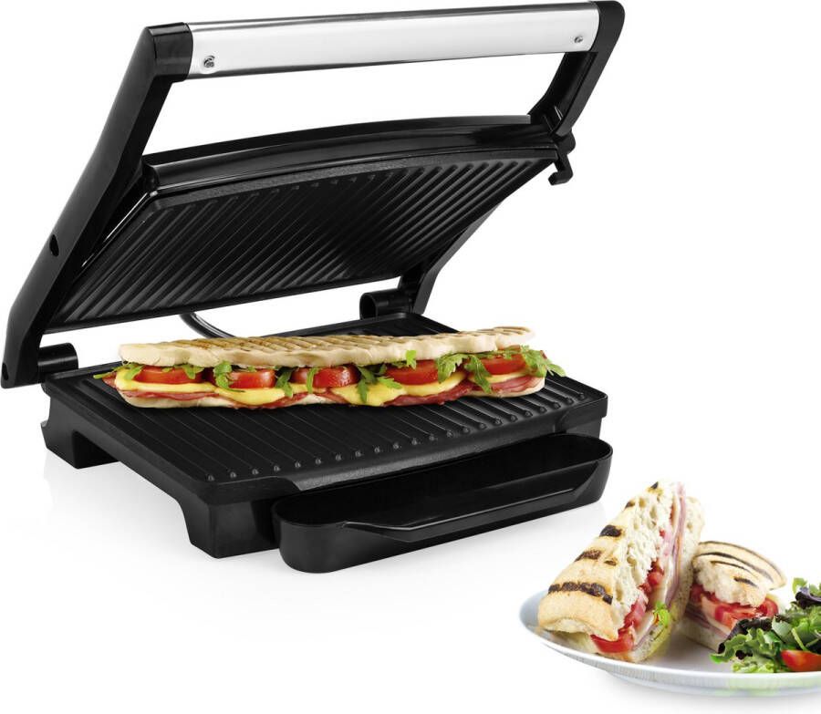 Princess Panini Grill 112415 – Contactgrill groot 30 x 24cm Tosti apparaat Grill apparaat Zwevend bovendeksel – Verticaal opbergbaar 2000W