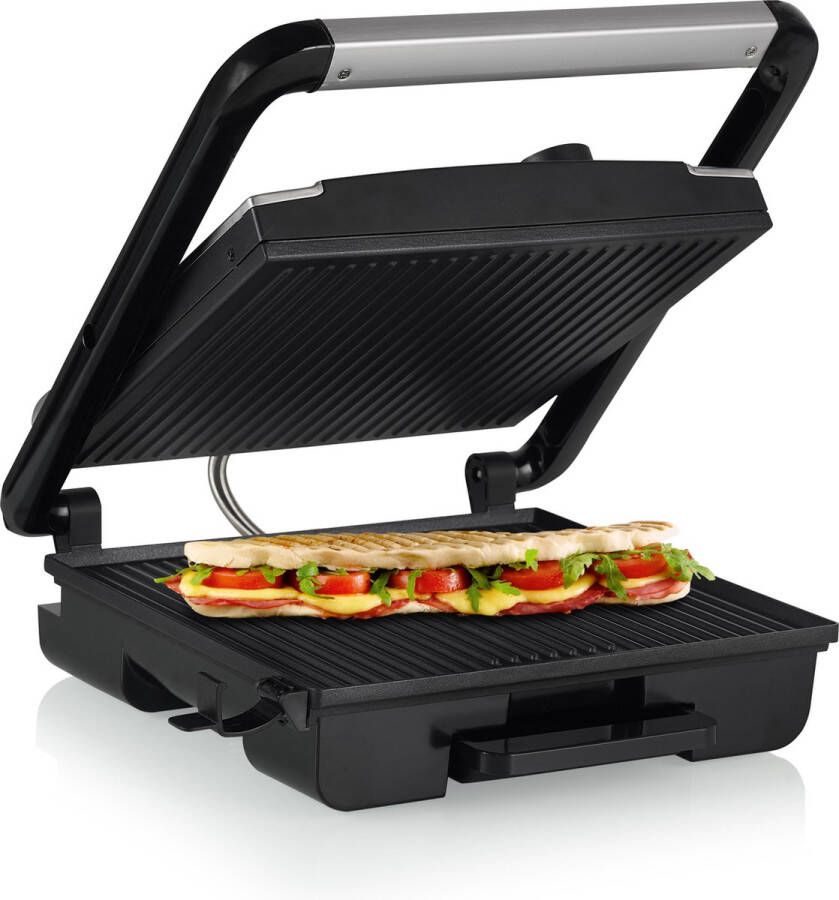 Princess Panini Grill Pro 112425 – Tosti apparaat Contactgrill Grill apparaat Groot bakoppervlak 30x27 – Instelbare thermostaat