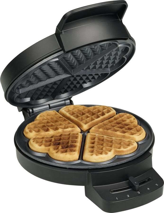 Princess 132378 Wafelmaker DeLuxe 5 hartvormige wafels per sessie 1000 Watt