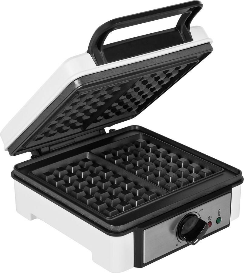Princess 132397 Wafelijzer – 2 Belgische wafels – 4x7 Regelbare thermostaat Anti aanbaklaag 1200 Watt – Wit Gaufrier