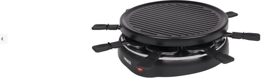 Princess 162715 Raclette – 8 pannetjes – Grillplaat van 30 cm