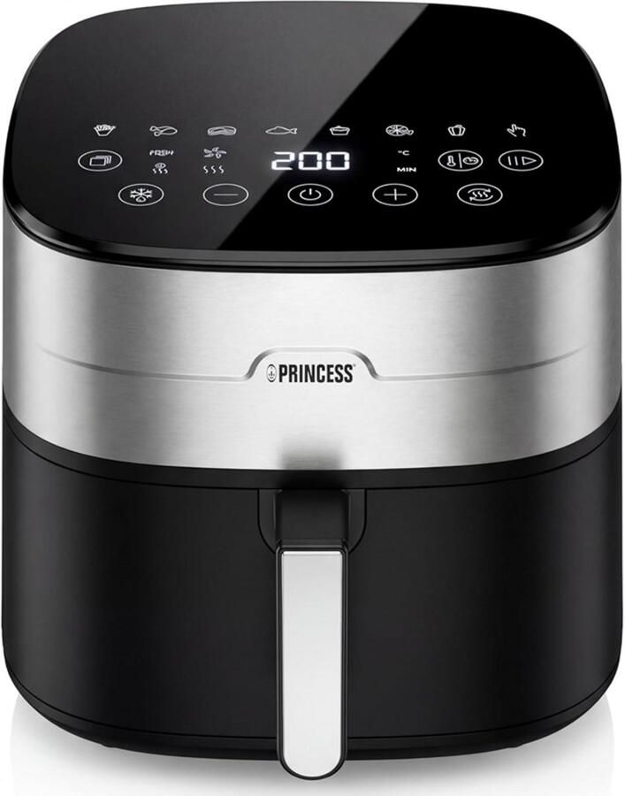 Princess 182280 Digitale Airfryer 8L Dual heating Dubbel verwarmingselement 2000W PFAS-vrij XXL Gezinsformaat Makkelijk schoon te maken WK - Foto 3