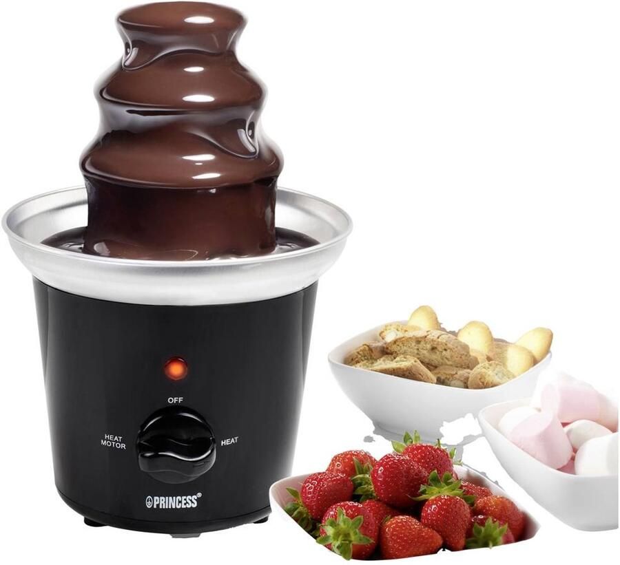 Princess 292994 Chocoladefontein – Chocolade fondue 3 Lagen – Warmhoudfunctie Valentijnsdag