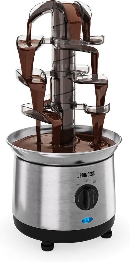 Princess 293000 Chocoladefontein Chocolade fondue Cascade 4 Lagen Warmhoudfunctie