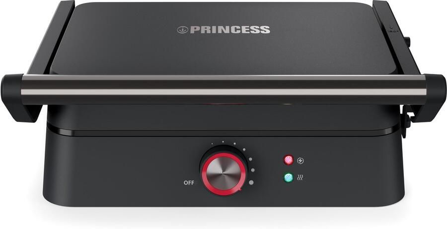 Princess Contactgrill Multifunctionele Grill 27 5x18cm 117502 1800W Uitklapbaar PFAS-vrij Verwijderbare platen