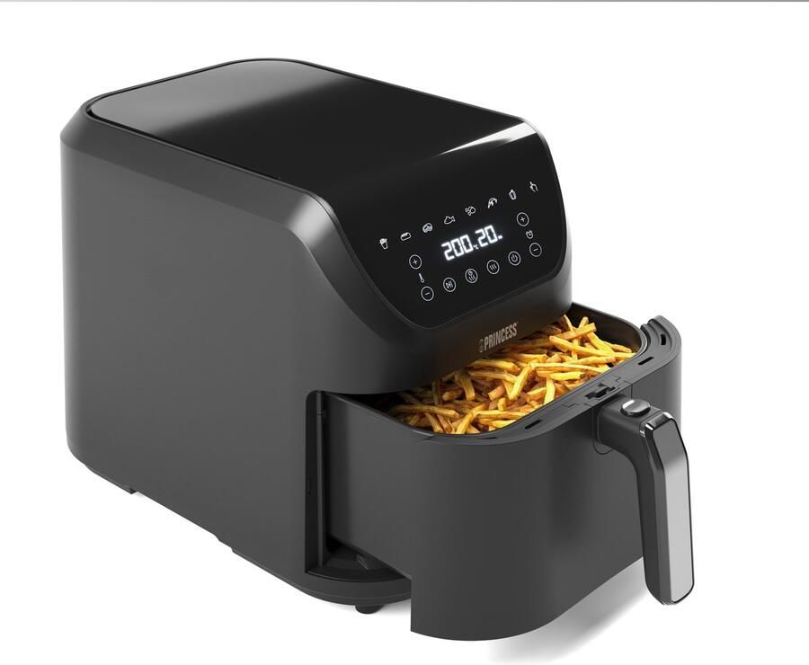 Princess Digitale Airfryer XXL 182256 SlimFry Airfryer Slank ontwerp 8 liter PFAS vrij Heteluchtfriteuse Digital Touchscreen 8 Automatische Programma's 2000W Zwart Ideaal voor kleinere keukens of beperkte aanrechtruimte - Foto 3