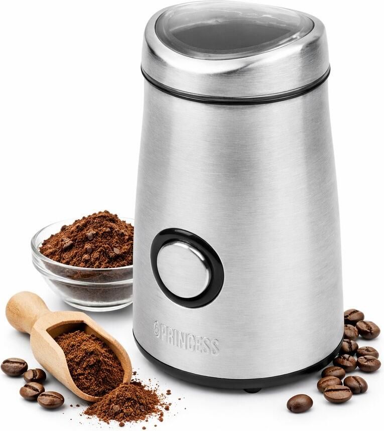 Princess Elektrische Koffiemolen Hoogwaardige RVS Elektrische Koffiemolen Deluxe Voor koffiebonen en specerijen koffiebonenmaler 242196 - Foto 2