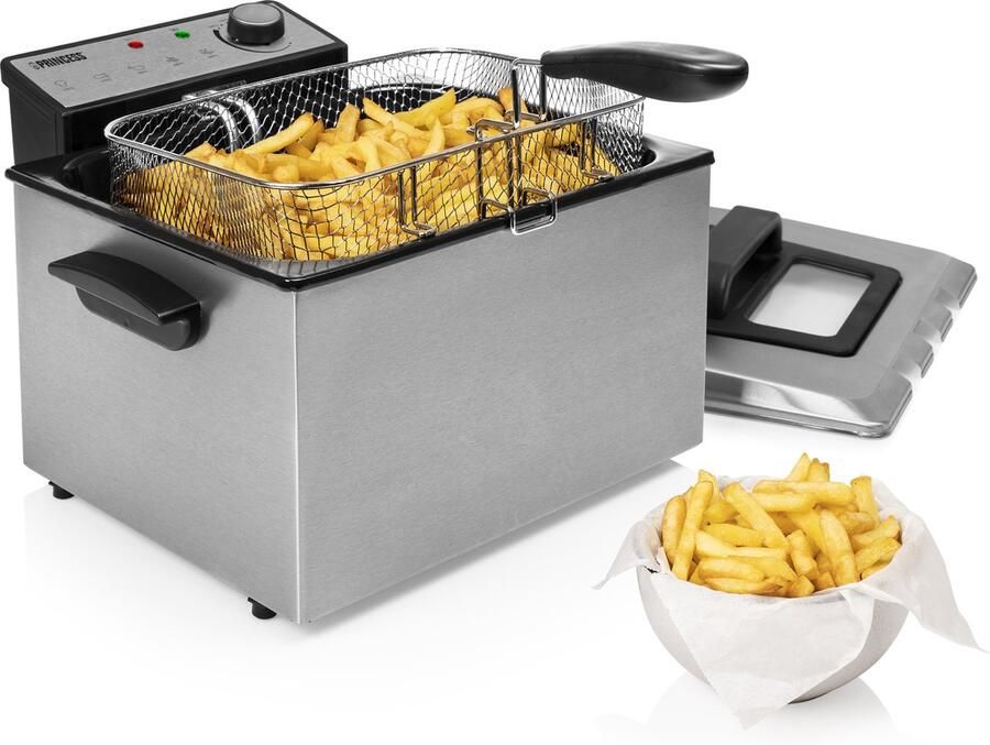 Princess 185000 Frituurpan – Grote friteuse met 3 manden Koude zone – Krachtig 3270 Watt – Inhoud 5 liter - Foto 4