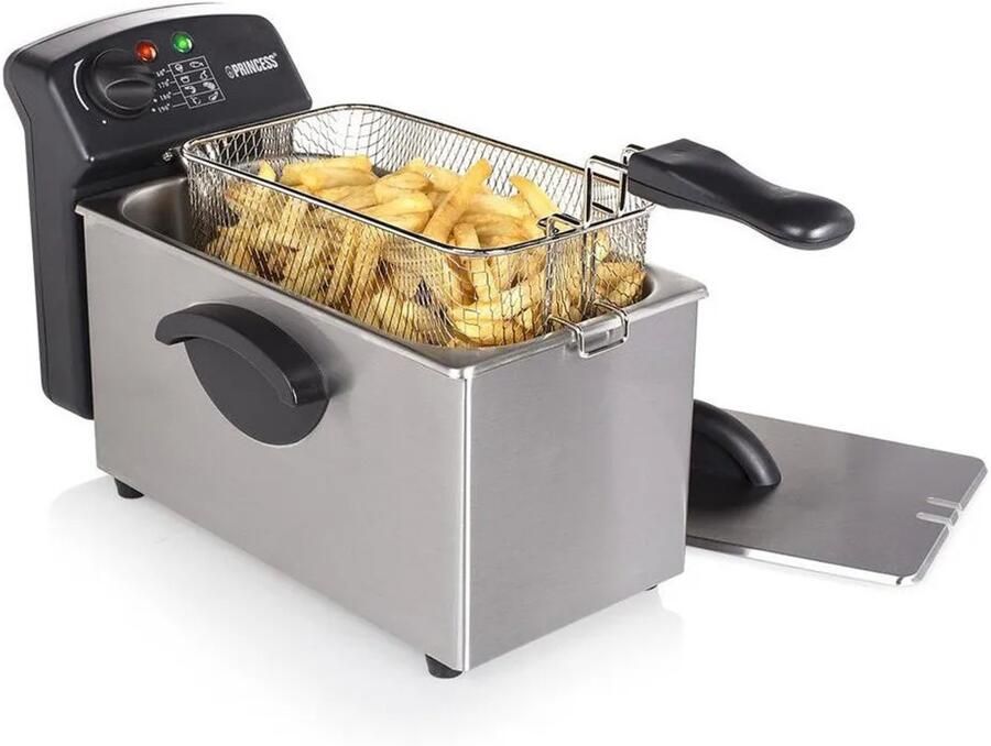 Princess Frituurpan 3 liter 182626 Familie Castel friteuse 3 liter – Koude zone – Inhoud 3 liter frituurpan 2000W Pasen