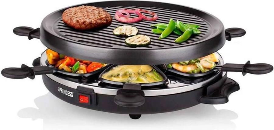 Princess Gourmetstel 162725 Raclette Grill Party – 6 personen – Anti aanbaklaag Rond model - Foto 3