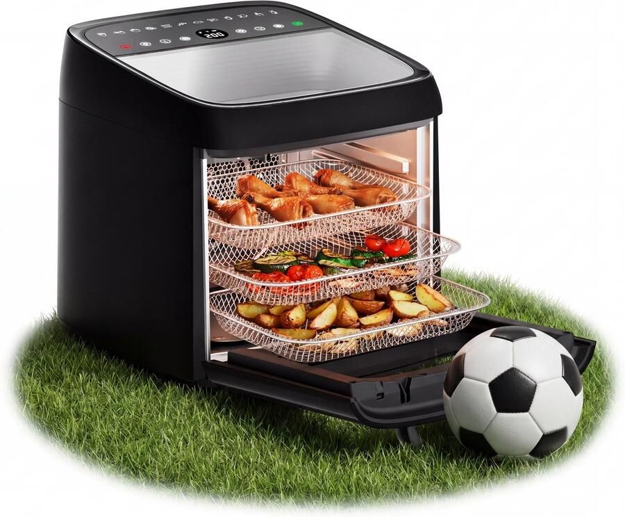 Princess Heteluchtfriteuse Airfryer Oven Vision 182288 12 6L capaciteit 1800W 12 Bakprogramma's PFAS-Vrij WK - Foto 2