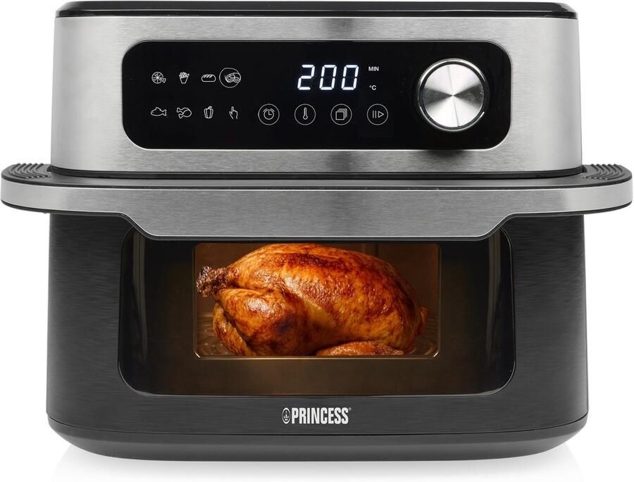 Princess Heteluchtfriteuse MaxiCrisp Digital Airfryer 10L 182262 1700W 8 Bakprogramma's PFAS-Vrij Geschikt voor Pizza Extra groot