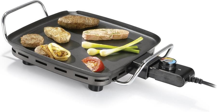 Princess 102210 Mini Table Chef Bakplaat Grillplaat Gourmetplaat 28x28 cm regelbare thermostaat 1900 Watt