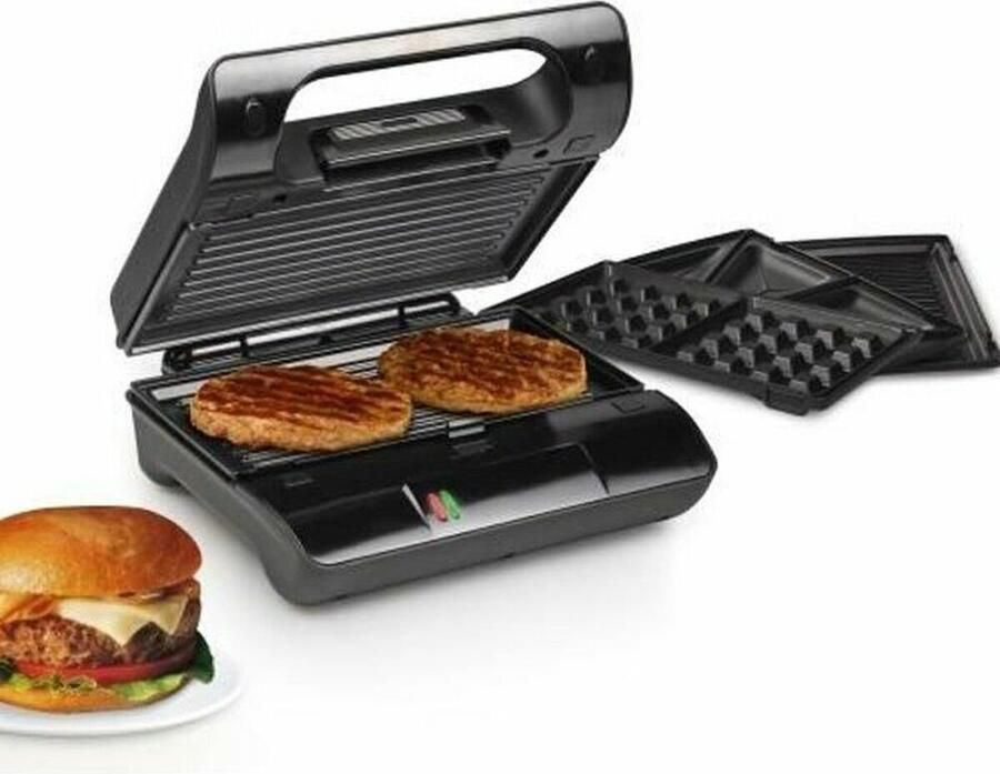 Princess Multi Sandwich Contactgrill Compact Pro 117002 – 3 Sets verwisselbare platen – Tosti apparaat Wafelijzer Panini grill Verticaal opbergbaar RVS design - Foto 3